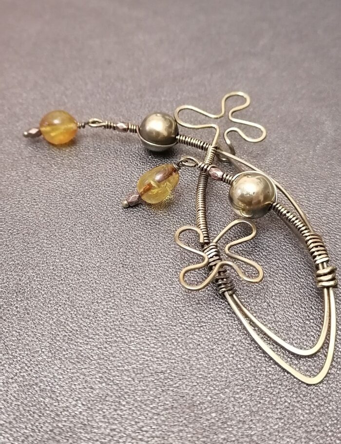 Брошь-булавка "Медовая роса" — изображение 3