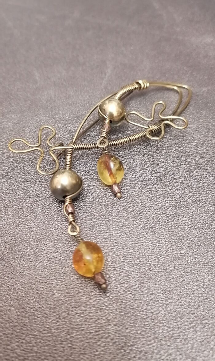 Брошь-булавка "Медовая роса" — изображение 5