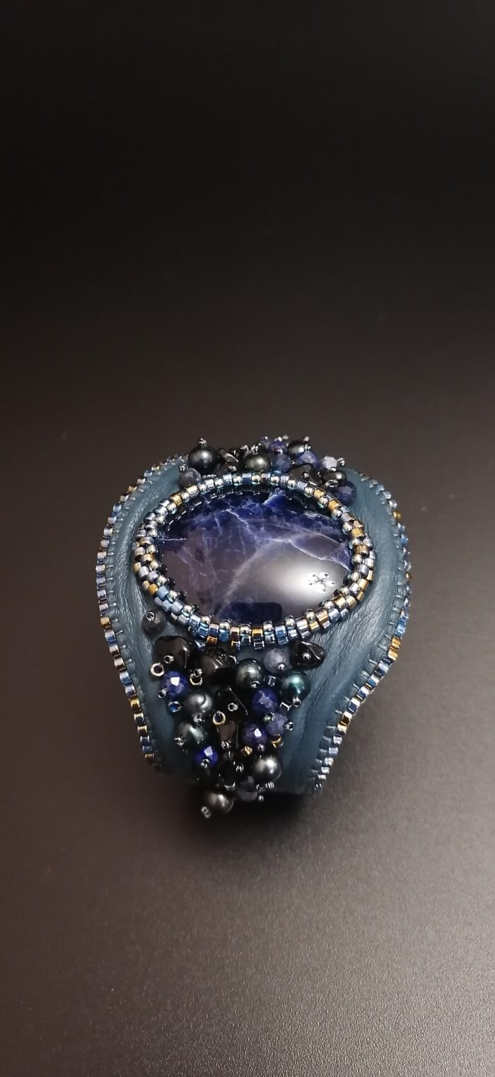 Широкий браслет- манжет "Шепот Камня". — изображение 3