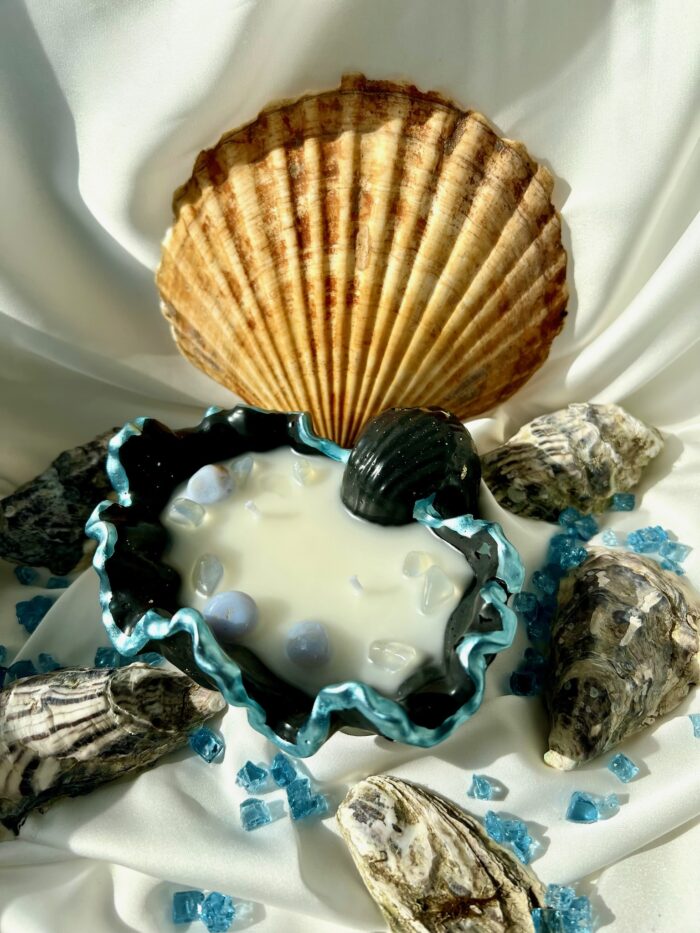 Декоративная ароматическая свеча «Ракушка» ручной работы — изображение 5