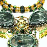 Комплект украшения "Крылья ангела" с натуральным камнем серафинит — изображение 10