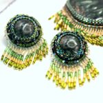 Комплект украшения "Крылья ангела" с натуральным камнем серафинит — изображение 9