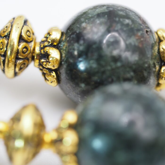 Комплект украшения "Крылья ангела" с натуральным камнем серафинит — изображение 12