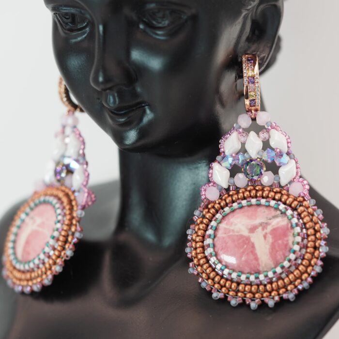 Комплект украшения с камнем родонит — изображение 6