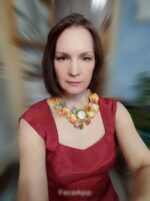 Колье ручной работы "Осенний поцелуй" — изображение 4