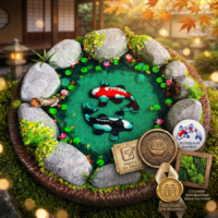 Диорама Инь и Ян « Танец Кои»