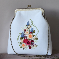 Цветочная сумочка на фермуаре