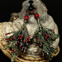 Серьги "Можжевельник" агат