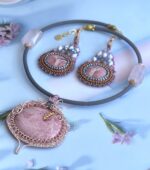 Комплект украшения с камнем родонит