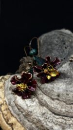 Серьги "Бархатцы" яшма