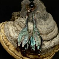 Серьги"Хоста" перламутр