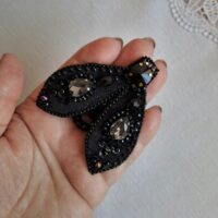 Брошь ручной работы мотылек
