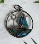 Витражные кулоны Кораблик и Древний лист — изображение 8