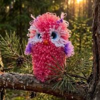 Мочалка-игрушка Сова Встречайте очаровательную мочалку-игрушку «Сова» — вашего маленького помощника в ванной! Представьте: лес, закатное солнце, а на веточке уютно устроилась пушистая сова. Только это не лесная гостья, а милая мочалка, связанная вручную с любовью и заботой!