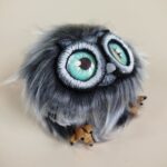 Интерьерная игрушка в смешанной технике "Пушистая сова"