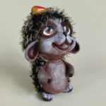 Интерьерная игрушка в смешанной технике "Ёжик"