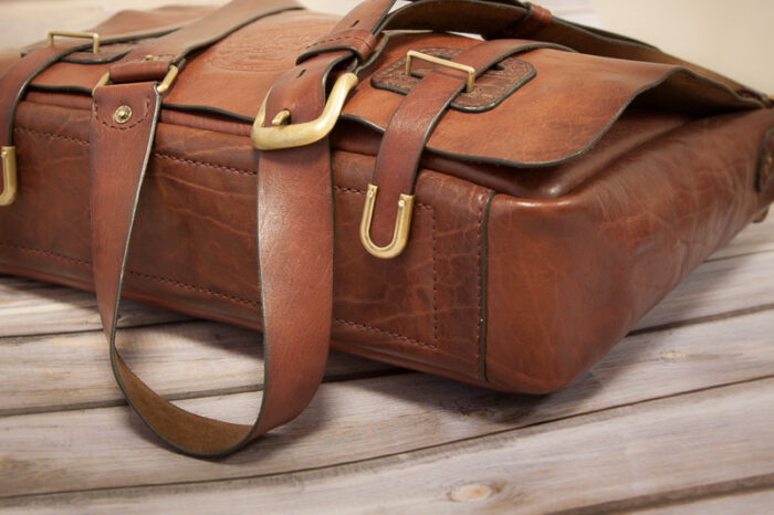 Сумка-мессенджер MAVERICK из винтажной стираной кожи washed leather. — изображение 4