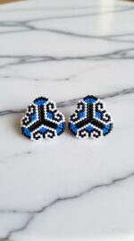 "Северный ритм" серьги из бисера
