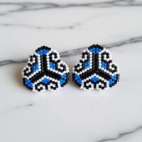 "Северный ритм" серьги из бисера