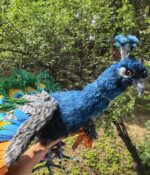 Павлин мягкая подвижная реалистичная игрушка из искусственного меха