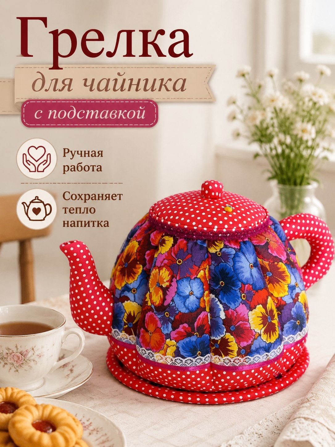 1 Грелка на чайник с подставкой — изображение 1