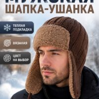Шапка-ушанка мужская