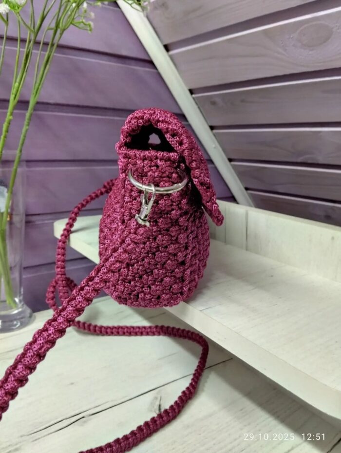 «Сумка макраме из полипропиленового шнура с накладным замком: стильная и прочная» — изображение 8